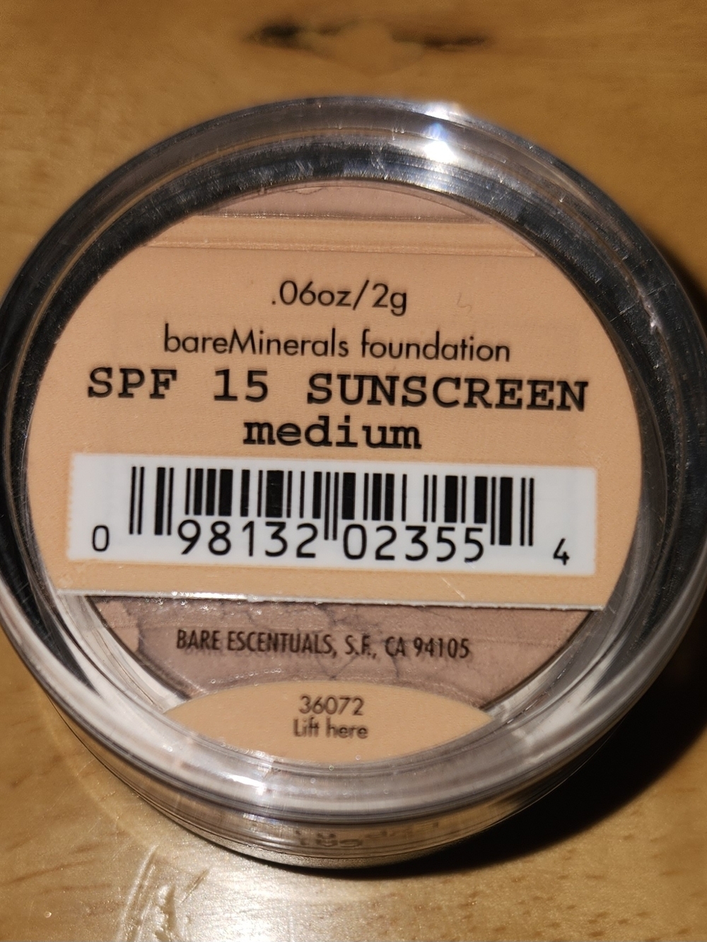 BareMinerals Original Foundation SPF 15 Medium .06oz